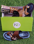 Sandales "Nomade" – L'Art du Bogolan & amp; Cuir Premium